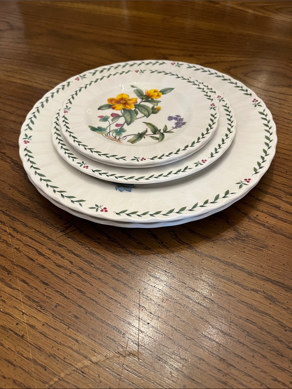Mikasa Maxima dinnerware pieces in the "Summer Symphony" pattern, 5 pieces